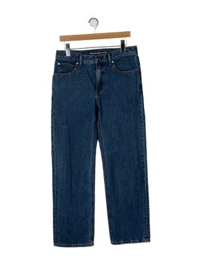 Pre-owned Alexander Wang Mid-rise Straight Leg Jeans In Blue