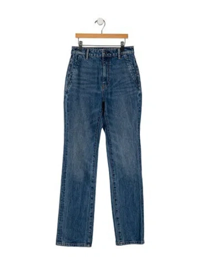 Pre-owned Alexander Wang Mid-rise Straight Leg Jeans In Blue