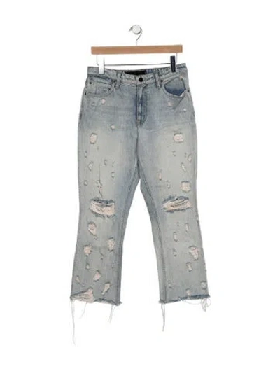 Pre-owned Alexander Wang Mid-rise Straight Leg Jeans In Blue