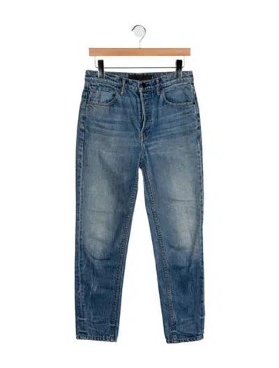 Pre-owned Alexander Wang Mid-rise Straight Leg Jeans In Blue