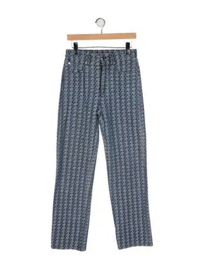 Pre-owned Alexander Wang Mid-rise Straight Leg Jeans In Blue