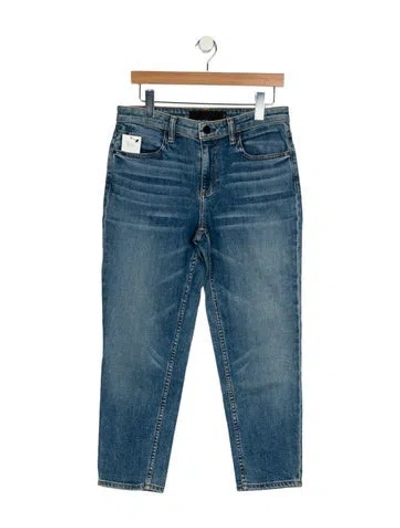 Pre-owned Alexander Wang Mid-rise Straight Leg Jeans In Blue