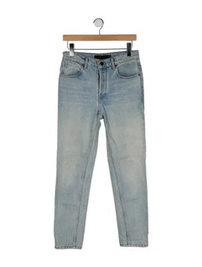 Pre-owned Alexander Wang Mid-rise Straight Leg Jeans In Blue