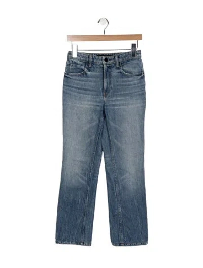Pre-owned Alexander Wang Mid-rise Straight Leg Jeans In Blue