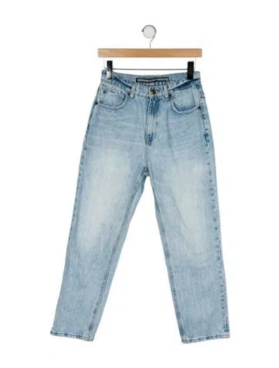 Pre-owned Alexander Wang Mid-rise Straight Leg Jeans In Blue