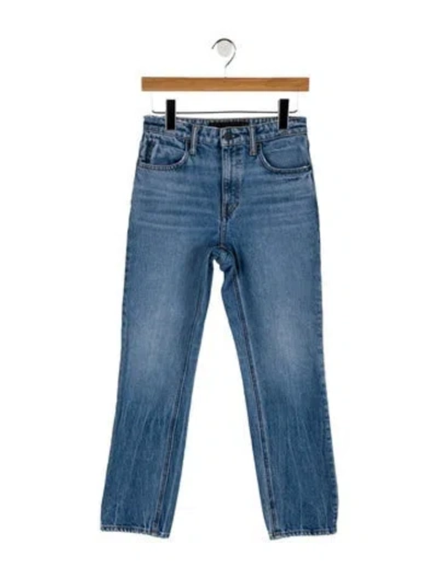 Pre-owned Alexander Wang Mid-rise Straight Leg Jeans In Blue