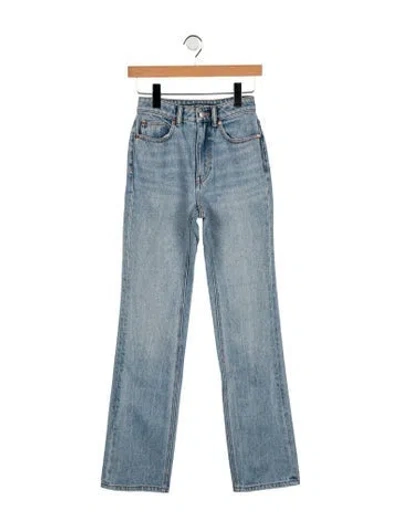 Pre-owned Alexander Wang Mid-rise Straight Leg Jeans In Blue