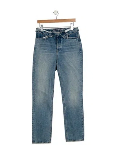 Pre-owned Alexander Wang Mid-rise Straight Leg Jeans In Blue