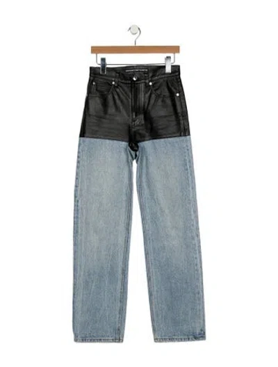 Pre-owned Alexander Wang Mid-rise Straight Leg Jeans In Blue