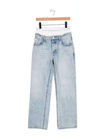 Pre-owned Alexander Wang Mid-rise Straight Leg Jeans In Blue