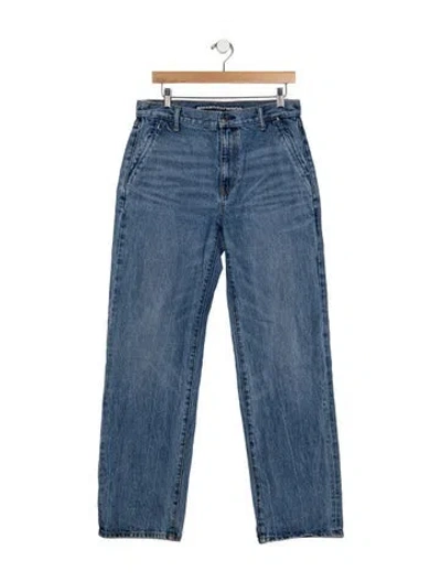Pre-owned Alexander Wang Mid-rise Straight Leg Jeans In Blue