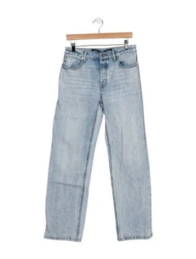 Pre-owned Alexander Wang Mid-rise Straight Leg Jeans In Blue
