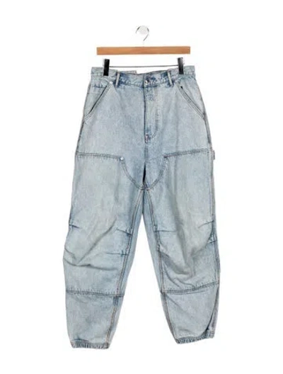 Pre-owned Alexander Wang Mid-rise Straight Leg Jeans In Blue