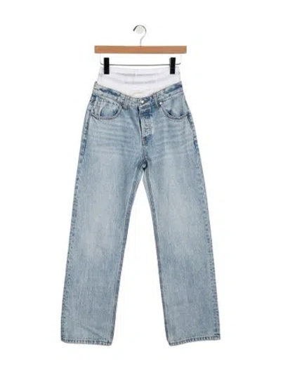 Pre-owned Alexander Wang Mid-rise Straight Leg Jeans In Blue