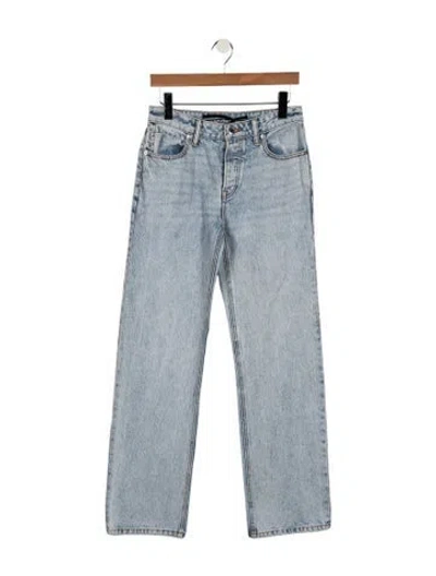 Pre-owned Alexander Wang Mid-rise Straight Leg Jeans In Blue