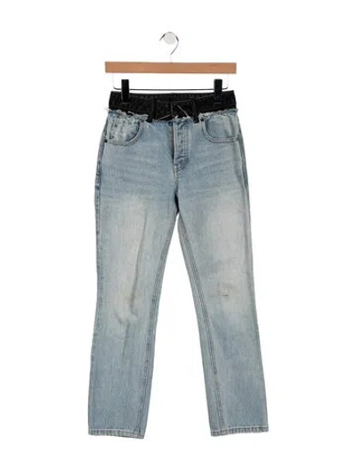 Pre-owned Alexander Wang Mid-rise Straight Leg Jeans In Blue