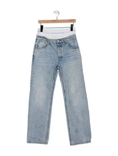 Pre-owned Alexander Wang Mid-rise Straight Leg Jeans In Blue