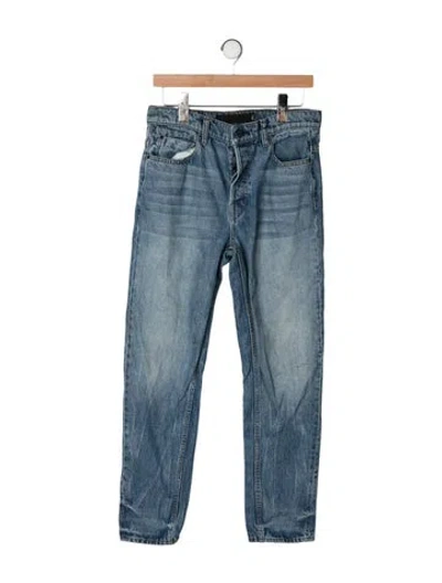 Pre-owned Alexander Wang Mid-rise Straight Leg Jeans In Blue