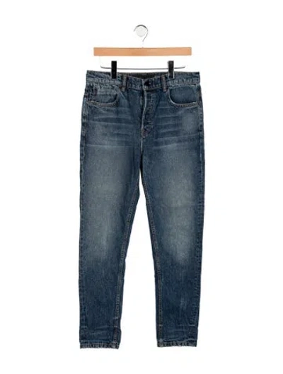 Pre-owned Alexander Wang Mid-rise Straight Leg Jeans In Blue