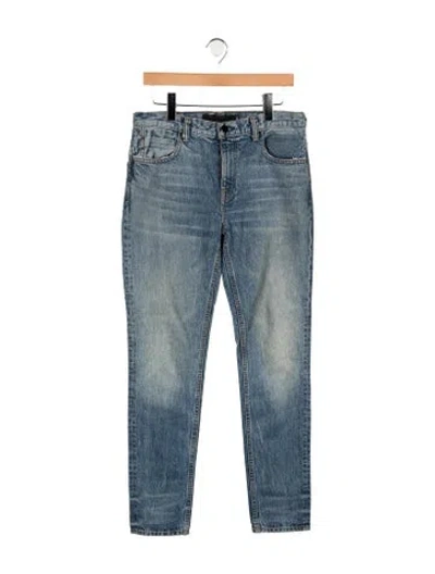 Pre-owned Alexander Wang Mid-rise Straight Leg Jeans In Blue