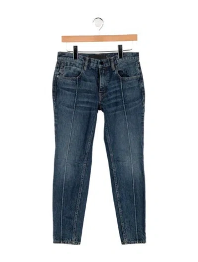 Pre-owned Alexander Wang Mid-rise Straight Leg Jeans In Blue