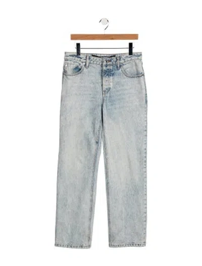 Pre-owned Alexander Wang Mid-rise Straight Leg Jeans In Blue