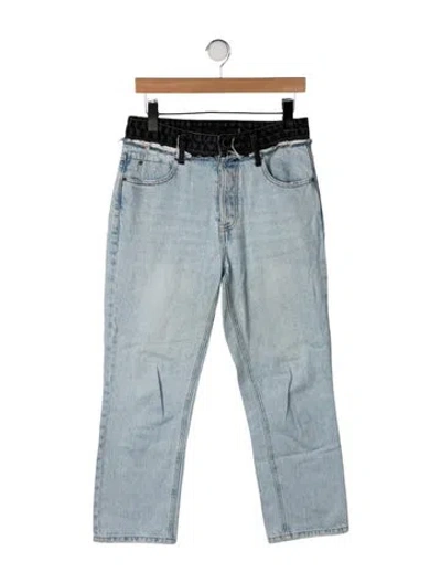 Pre-owned Alexander Wang Mid-rise Straight Leg Jeans In Blue
