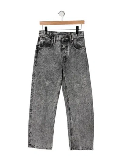 Pre-owned Alexander Wang Mid-rise Straight Leg Jeans In Gray