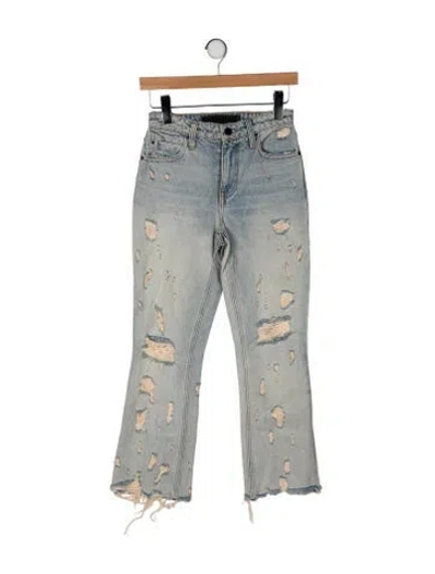 Pre-owned Alexander Wang Mid-rise Straight Leg Jeans In Green