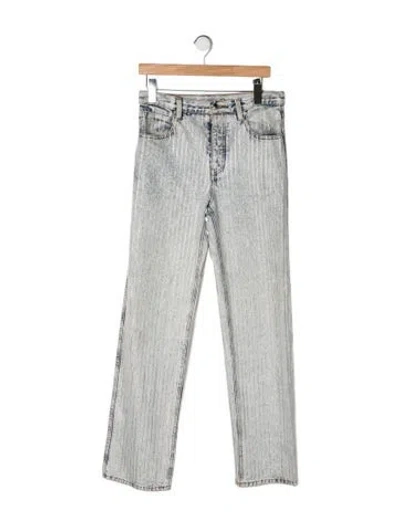 Pre-owned Alexander Wang Mid-rise Straight Leg Jeans In Green