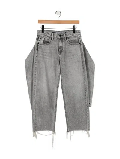 Pre-owned Alexander Wang Mid-rise Straight Leg Jeans In Grey