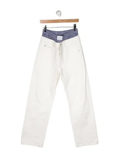 Pre-owned Alexander Wang Mid-rise Straight Leg Jeans In Neutrals