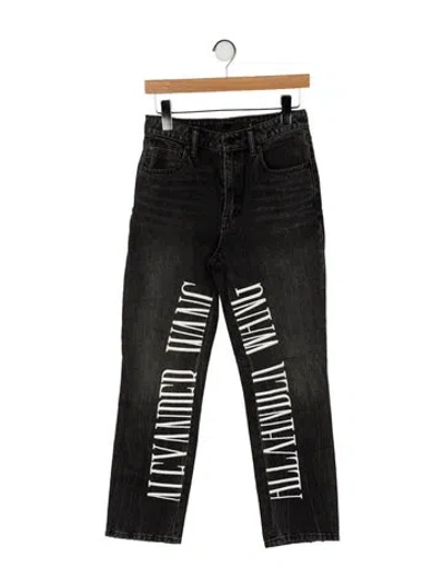 Pre-owned Alexander Wang Mid-rise Straight Leg Jeans W/ Tags In Black