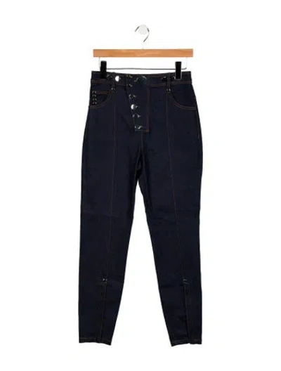 Pre-owned Alexander Wang Mid-rise Straight Leg Jeans W/ Tags In Blue