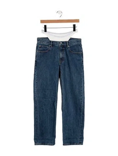 Pre-owned Alexander Wang Mid-rise Straight Leg Jeans W/ Tags In Blue