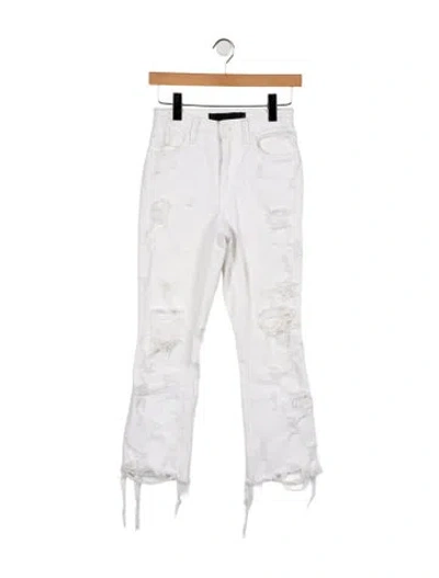 Pre-owned Alexander Wang Mid-rise Straight Leg Jeans In White