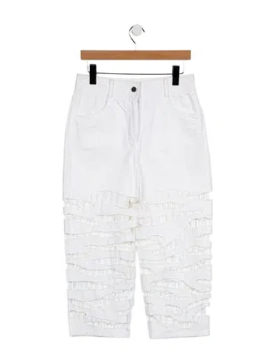 Pre-owned Alexander Wang Mid-rise Straight Leg Jeans In White