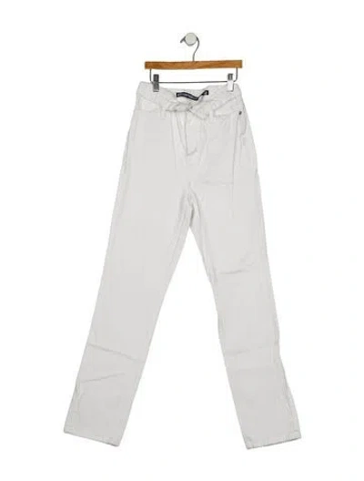 Pre-owned Alexander Wang Mid-rise Straight Leg Jeans In White