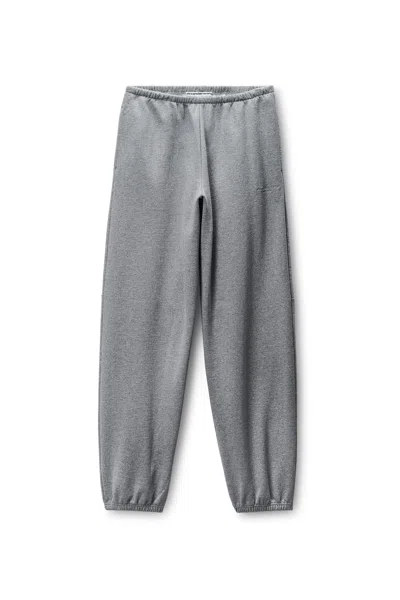 Alexander Wang Mid-rise Sweatpant In Cotton Terry Relaxed Dark Heather Grey In Gray