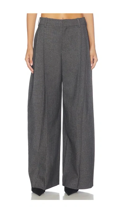 Alexander Wang Mid-rise Tailored Pant With Hard Crease In Gray