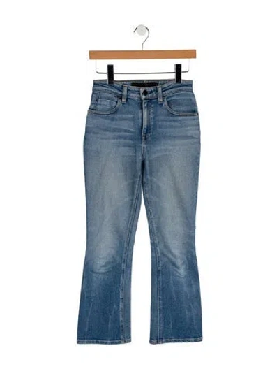 Pre-owned Alexander Wang Mid-rise Wide Leg Jeans In Blue