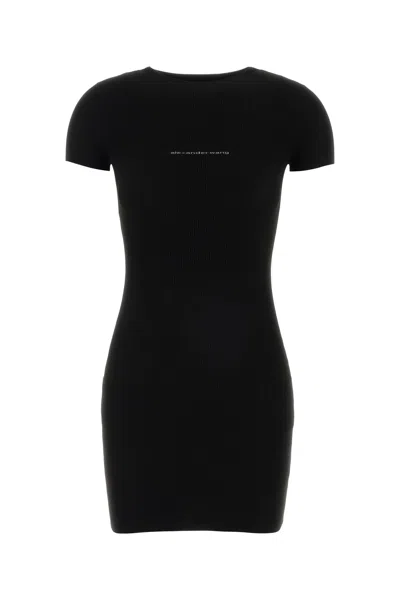 Alexander Wang Mini Abito In Jersey Stretch Nero Donna In Black