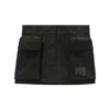 Alexander Wang Cargo Mini Skirt In Black