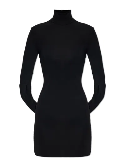 Alexander Wang Mini Draped Dress In Black
