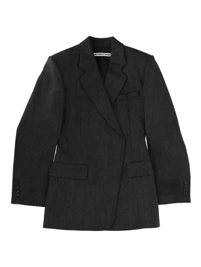 Alexander Wang Blazer-style Wool Dress In Black