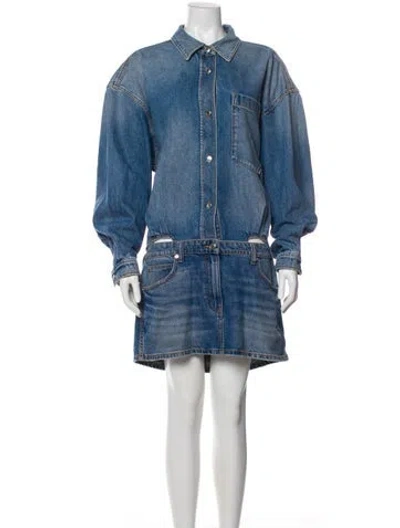 Pre-owned Alexander Wang Mini Dress In Blue