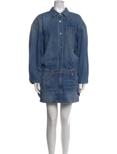 Pre-owned Alexander Wang Mini Dress In Blue