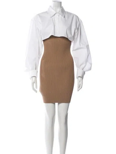 Pre-owned Alexander Wang Mini Dress In Neutrals