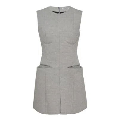 Alexander Wang Mini Dress With Built In Shorts In Gray