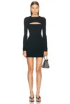 Alexander Wang Knitted Mini Dress In Black